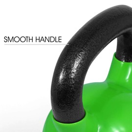 Yes4All Kettlebells 10 15 20 25 lbs Set Weight Vinyl Coated Cast Iron for Dumbbell Weights Exercises, Gym, Fitness, Full Body Workout Equipment Push up, Grip and Strength Training, Multicolor