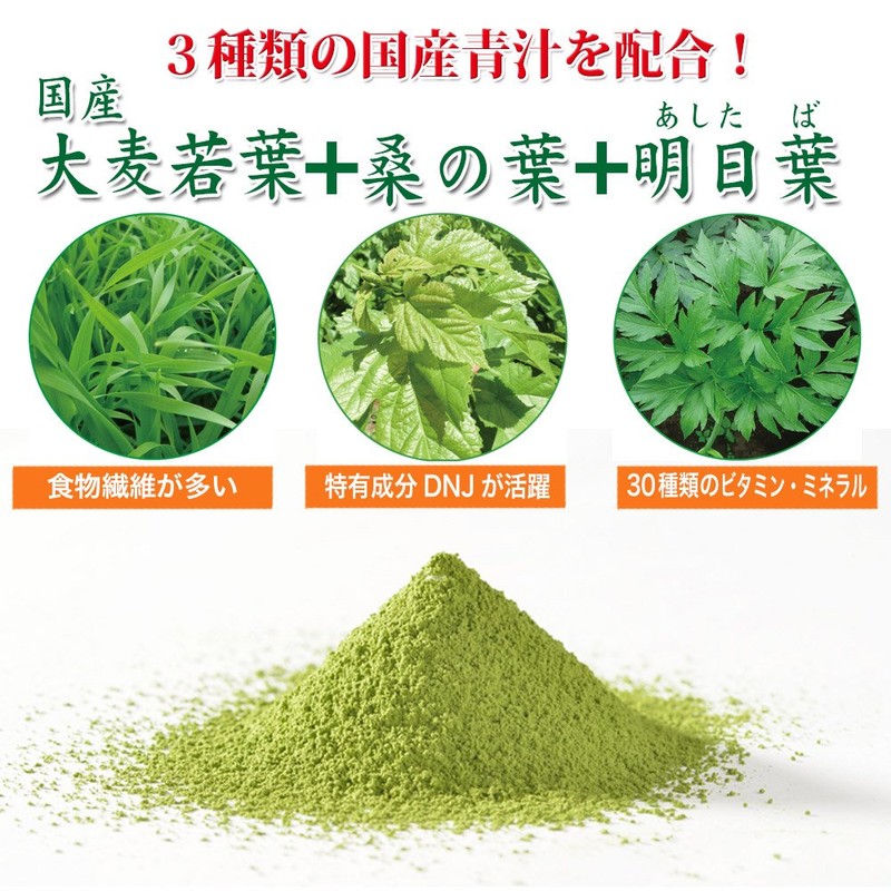 大日ヘルシーフーズ 青汁の和 6袋（3g×10包） 乳酸菌 大麦若葉 桑の葉 明日葉 配合 スティックタイプ 青汁