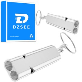 DZSEE Emergency Whistle 2 Pcs Set, Loud Survival Whistle, Safety Whistle, Whistle Hiking for Outdoor, Boating, Camping and Hiking