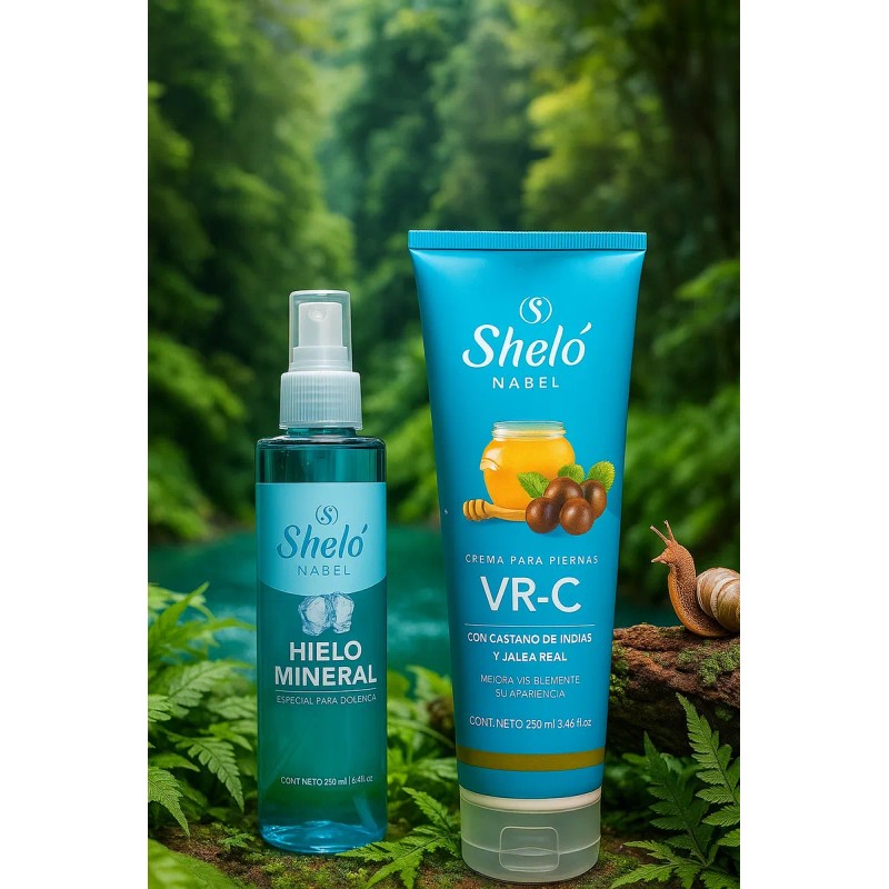 Kit Hielo Mineral Crema Vrc Shelo Nabel Regalo Menta