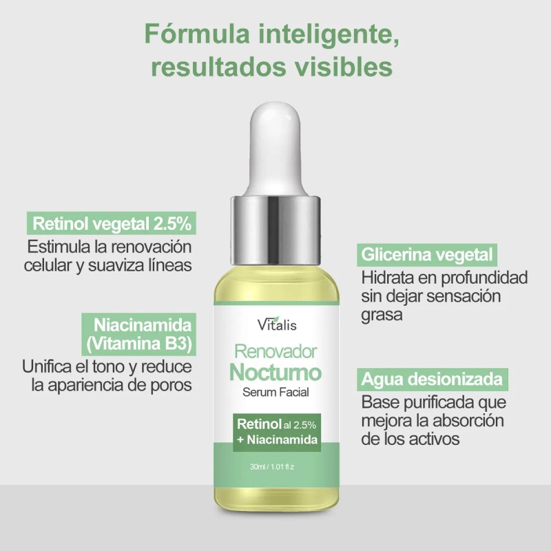 Serum Retinol B3 Natural Antiarrugas Alta Concentración 2.5% Todo Tipo