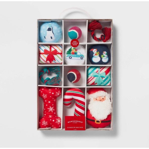 Wondershop Holliday Advent Calendar Dog Plush Toy Gift Set -
