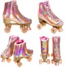 JajaHoho Roller Skates for Women, Holographic High Top Classic Rollerskates,
