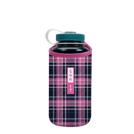 Sok It BotlSok Water Bottle Sleeve Insulated Neoprene Cover (Berry Plaid, Fits 32oz Nalgene)