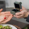 Tentogala Hand-Carved Cat Wooden Ring Box - Magnetic Closure Wedding