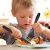 Reusable Travel Utensils Set with Case, Wheat Straw Portable Knife