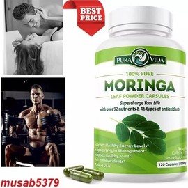 Moringa Capsules by Pura Vida Moringa | Organic Moringa Powder | Natural Anti-In