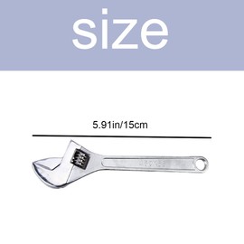 HUTUMAZHU Adjustable Wrench Shifter Spanner Plumbing Spanner with Soft Grip for Bathroom Washbasin Tube (150mm)