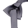 GUSLESON Men's Bow Ties Solid Gray Bow Tie Silk Pre-tied