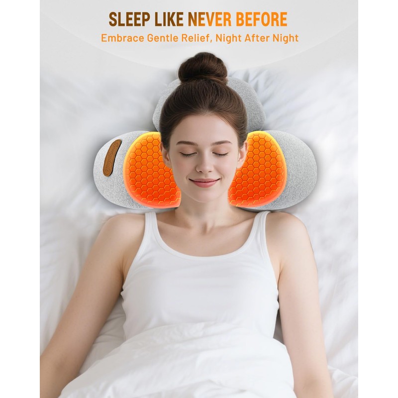 Spongiduits 3-in-1 Neck Massager Pillow,Massage Neck Hump - Heating, Vibration,