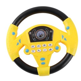 Tefola Volante de Juguete para Niños Bebé, Volante de Juguete Interactivo con Sonidos y Música Dinámica, Juguete Educativo para Desarrollo Físico y Auditivo, Incluye Ventosa