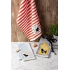 DII Dog Applique Stripe Dish Towel (Scottish Terrier)