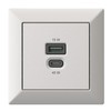 Flush-Mounted USB Charging Station, USB-C 45 Watt + USB-A 15