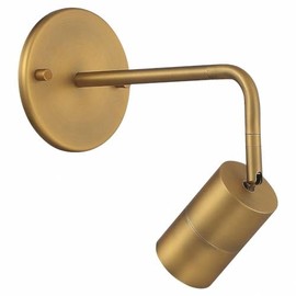 Cafe 1 Light LED Wall Or Ceiling Spotlight - Antique Brushed Brass