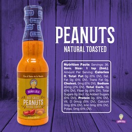 DOÑA LOLA HOT SAUCE, 6.1 Fl.Oz., Made in Mexico, No Artificial Flavors or Colors (Peanuts Natural Toasted)