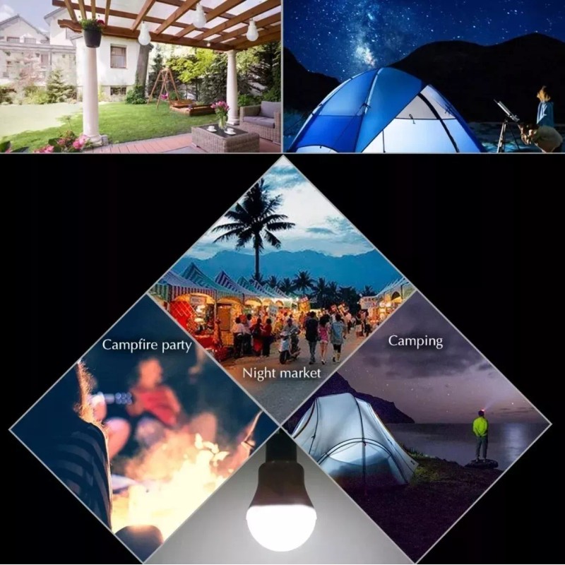 BOT Recargable Solar Separable Tienda Bombilla Emergencia Luz