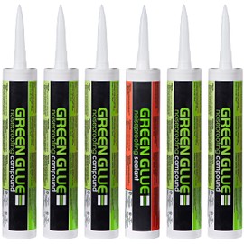 Green Glue Soundproofing and Acoustical Caulk Combo Set - 5 Green Glue soundproof Compound and 1 Acoustic Sealant Adhesive Seal.