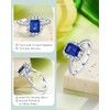 925 Sterling Silver Saphire Birthstone Rings for Women Sapphire Cocktail
