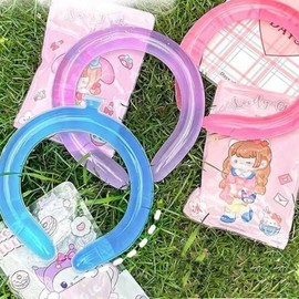 Ice Neck Band / Cool Neck Band / Summer Cooling Scarf Blue [Individual OPP Packaging]-DM364 5ea