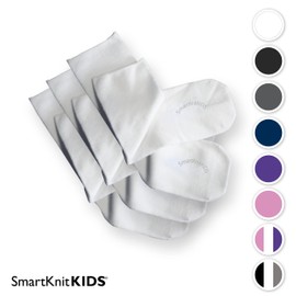 SmartKnitKIDS Sensory-Friendly Sensitivity Seamless Socks - 3 Pack (White, XX-Large)