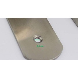 Stainless Steel Angle Connector Wide Beam Angle Ideal for Indoor and Outdoor Use Metal Angle in 3 Different Sizes 5-15 cm (2 Pieces 6.5 cm)