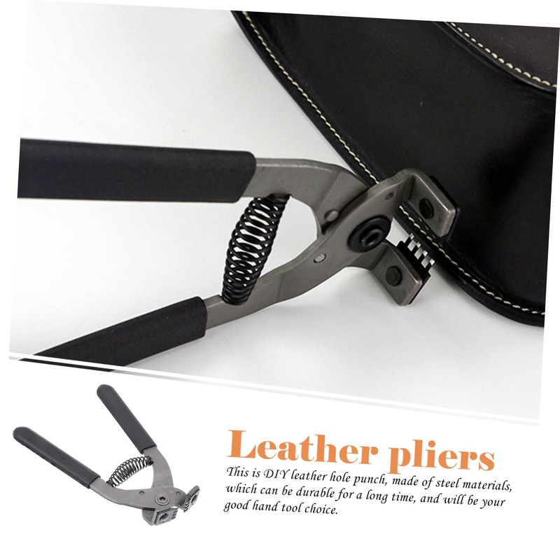 OHPHCALL Steel Leather Hole Punch Tool Durable Rhombus Punching Pliers