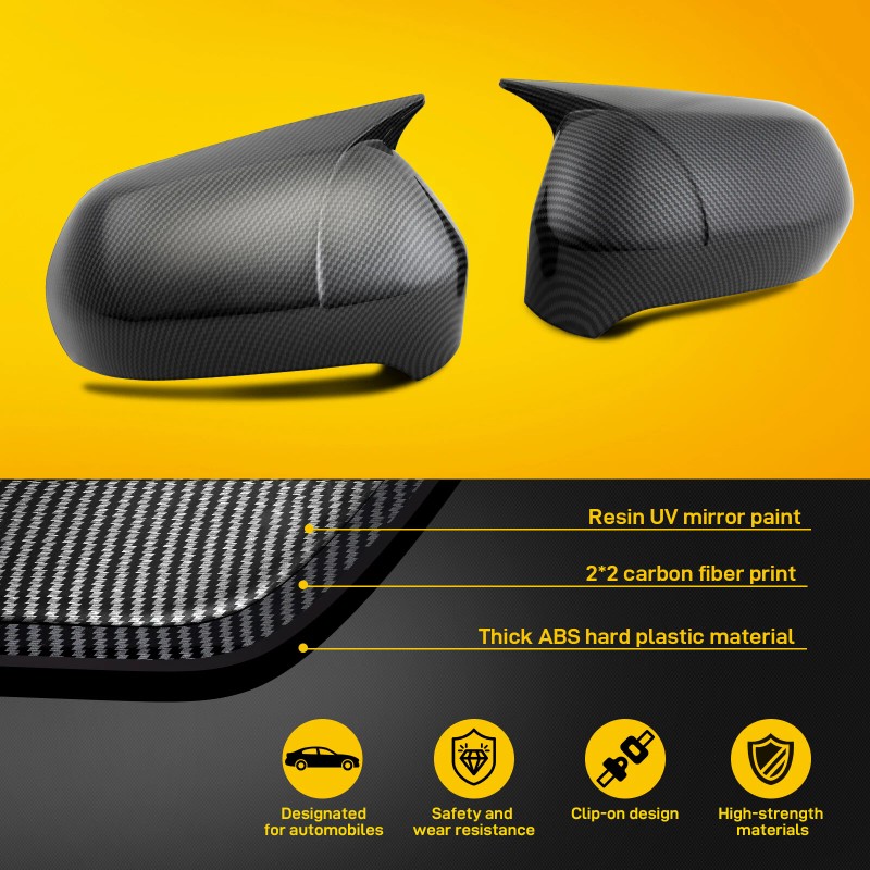 JMTBNO Pair For Honda Civic 2006~2011 Rearview Side Mirror Cover