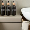 Black Shampoo and Conditioner Dispenser Set of 3 16.9oz Refillable