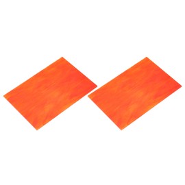 QUARKZMAN Pack of 2 Stained Glass Sheet Mosaic Tile 7.9 Inches x 5.9 Inches Watermelon Red Stained Glass Sheets for Craft Projects DIY Art Project