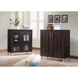 Baxton Studio Wholesale Interiors Excel Sideboard Storage Cabinet, Dark Brown