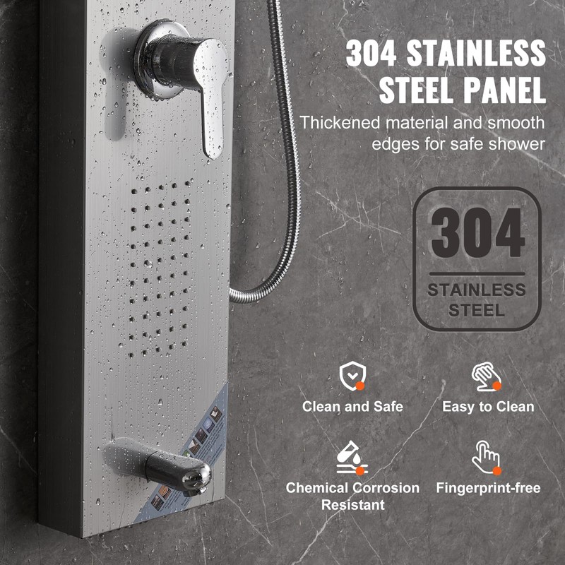 VEVOR Shower Panel System, 5 Shower Modes, LED Shower Panel