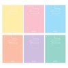 A5 Notebook, 32 Checkered Cards, Pastel Color Blocking