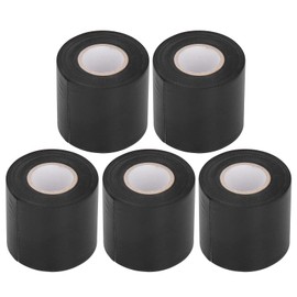 Pack of 5 Pipe Wrap Tape, 6 cm Wide Air Conditioning Pipe Tape, PVC, Oil-Resistant Pipe Protective Tapes (Black)