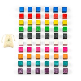 Waldfelsen® Small Wooden Cubes 60 Beech Wood Cubes in Four (Size: 10 mm)