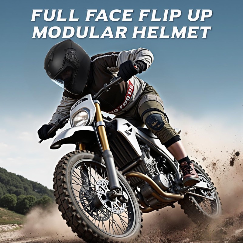 TRIANGLE Modular Motorcycle Helmets for Men Flip Up Full Face
