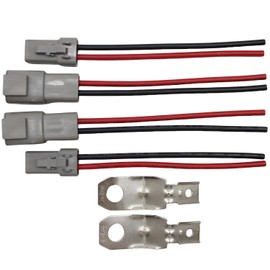 Powkos DTP 2 Pin Waterproof Electrical Connector 12AWG Cable Wire Compatible with Car Truck Boats LED Work Light Replaces DT Series Plug Harness 2 Set