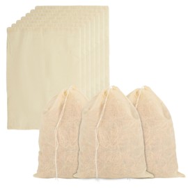 GBACHOOSE 20 Pack Cotton Muslin Drawstring Bag, 30x40cm/11.8×15.7 Inch Reusable Produce Storage Bags, Organic Muslin Filter Bags Shopping Bags Empty Spice Bag for Store Spices Crafts Tea