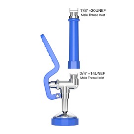 FAUAID Pre Rinse Sprayer Commercial Sink Sprayer Head,1.42GPM Spray Valve Dish Spray Nozzle with Ergonomic Handle, Faucet Parts for Commercial Kitchen Sink,Chrome Finished（Blue）