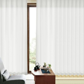 カーテンくれない KURENAI Thermal Insulated Curtains Rioka Made in Japan Heat/UV Blocking Pinch Pleat Privacy Light Filtering Lightweight for Sliding Glass Door 39.4W x 63L x 2 Panels with Hooks&Rings