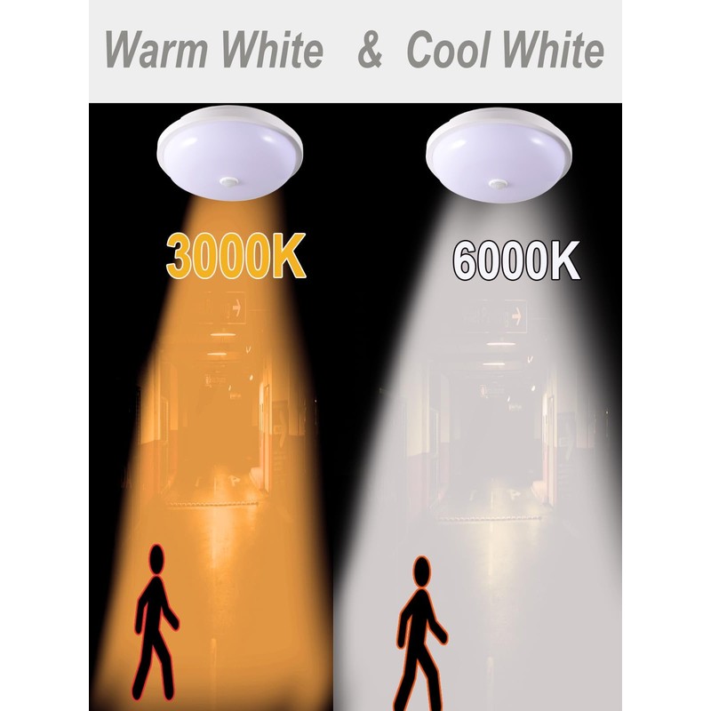 Etrogo Ceiling Light with Motion Sensor PIR and Twilight Sensor