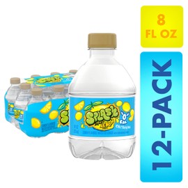 Splash Refresher Lemon Flavored Water, 8 Fl Oz, Plastic Bottle Pack of 12