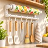 30cm Wall Mounted Kitchen Organizer Rack, Stainless Steel Utensil Holder