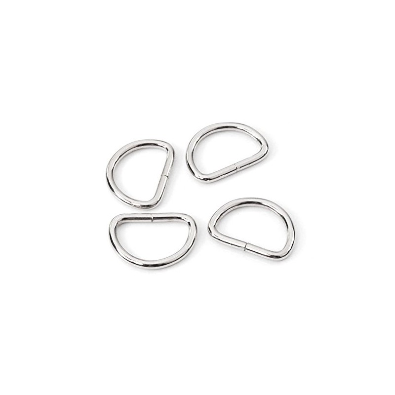 CooBigo 100 Pack 5/8" Dee Rings D-Ring Metal Buckle Strap