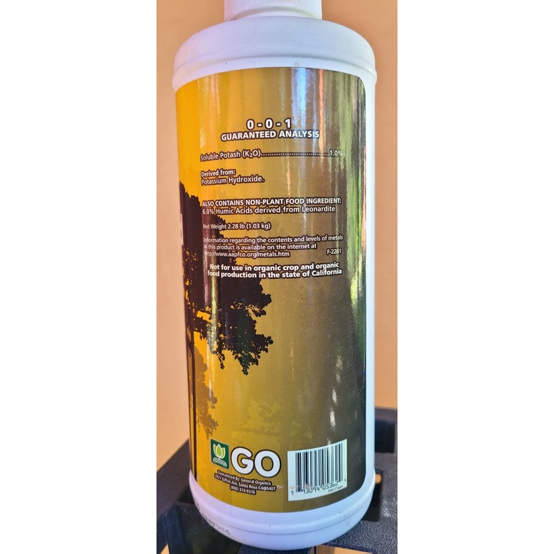 General Organics, 1 Qt. Diamond Black, Liquid Humic Acids Plant