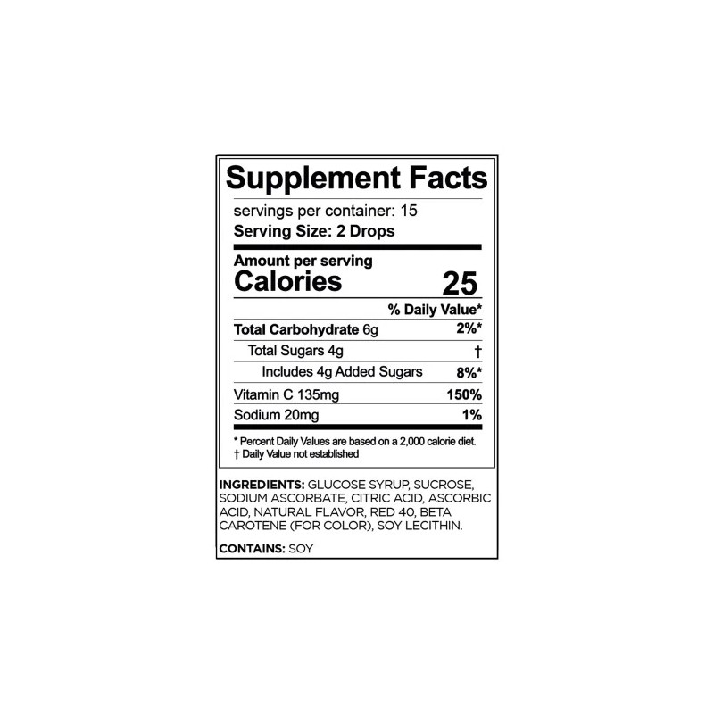 5 Pack Quality Choice Vitamin C Dietary Supplement Drops Citrus