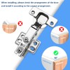 Pack of 4 Wardrobe Hinges, Soft Close Hinges for Cupboard