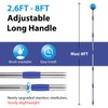 Cobweb Duster with Extension Pole,4-8FT Stainless Steel Spider Web Brush