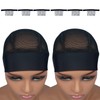 Highshion 2pcs Headband wig cap for making wig,Adjustable Velcro Lace