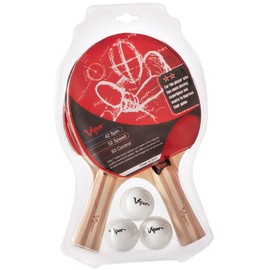 Viper by GLD Products Table Tennis Accessory Set, 2 Rackets/Paddles and 3 Balls, Multi