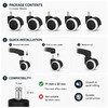 5-Piece Office Chair Caster Wheels for Smooth Rolling – 2-Inch